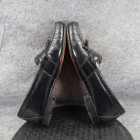 Neil Martin Shoe Men 9 Loafer Fringe Leather Classic Slip On Winston Italy Black - Picture 11 of 16